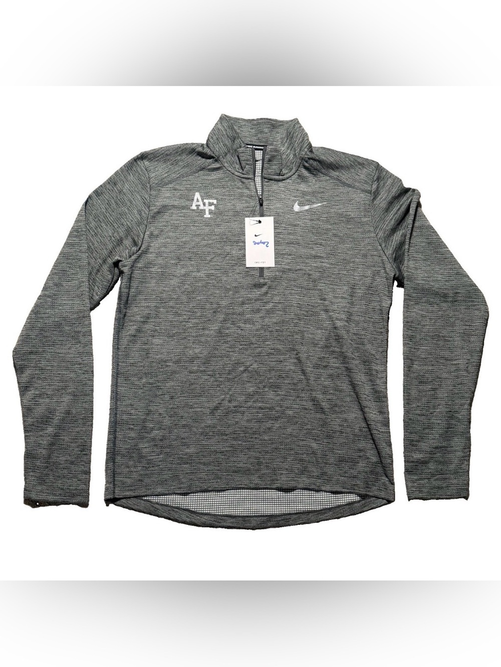 Nike Pacer Hybrid 1/4 Zip Pullover Air Force Logo Men's Medium Gray BV4755-068